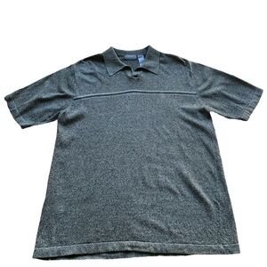 Crazy Horse A Claiborne Company Mens Brown Black Short Sleeve Polo Size Medium